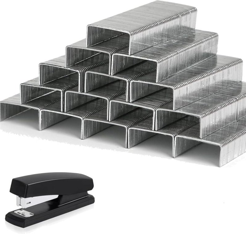 Bluedeer - 2000 Stück Heftklammern 24/6, Tackerklammern, extra stark, für Bürotacker, Standard-Tackerklammern, Tackernad...