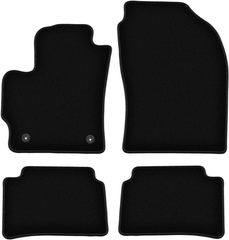 BASIC schwarze Veloursmatten für: Toyota Corolla XII / E17 Fließheck, Limousine, Kombi (2018-)