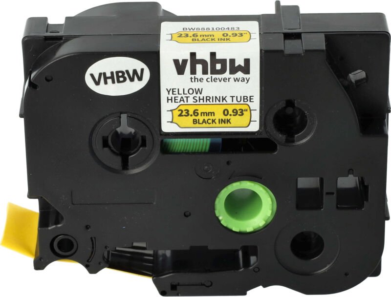 Vhbw - Schriftband-Kassette kompatibel mit Brother pt E500, E500VP, E550W, E550WVP Etiketten-Drucker Schwarz auf Gelb, S...