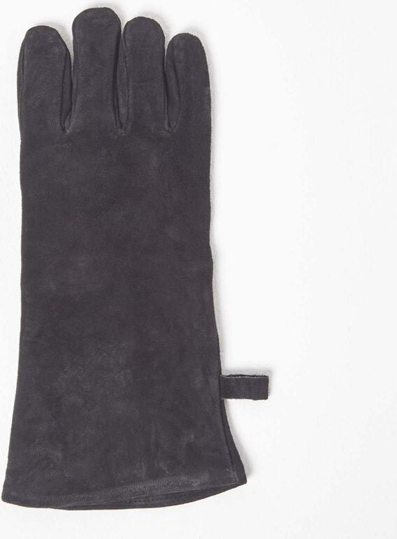 Schwarzer Grill-Handschuh aus Leder - Homescapes