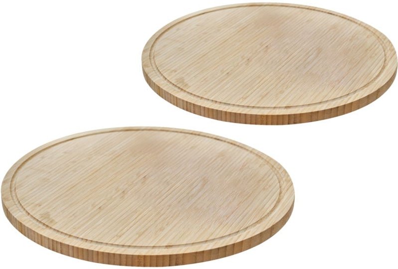 Luigi 2er-Set Schneidebrett Bambustablett Küchenbrett Servierplatte - Svita