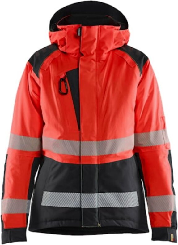 Thumbnail - Winterjacke für Damen Hochsichtbarkeit 4456 - Rot/Schwarz XS