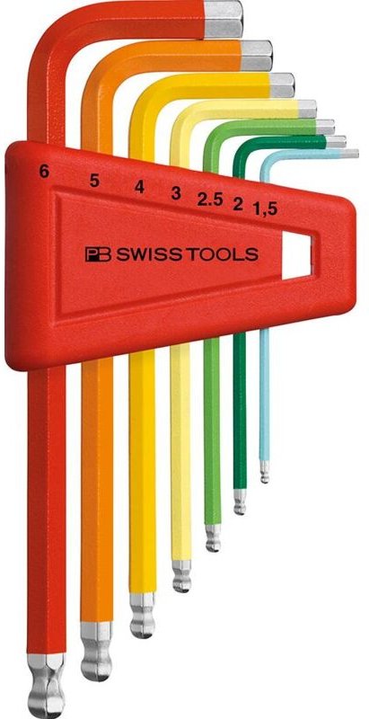 Thumbnail - FP - Winkelschraubendreher- Satz im Kunststoffhalter 7-teilig 1,5-6mm Rainbow Kugelko