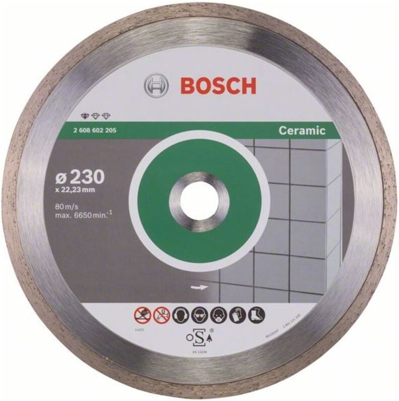 Thumbnail - Diamanttrennscheibe Standard for Ceramic, 230 x 22,23 x 1,6 x 7 mm, 1er-Pack - Bosch