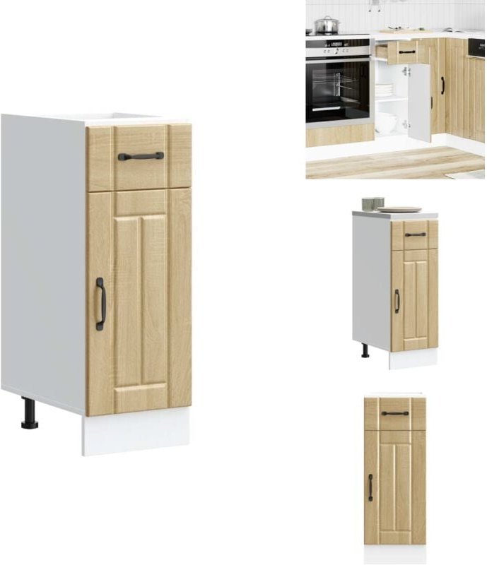 Küchen-Unterschrank Lucca Sonoma-Eiche Holzwerkstoff - Küchenunterschrank - Küchenunterschränke - Spülenunterschrank - U...