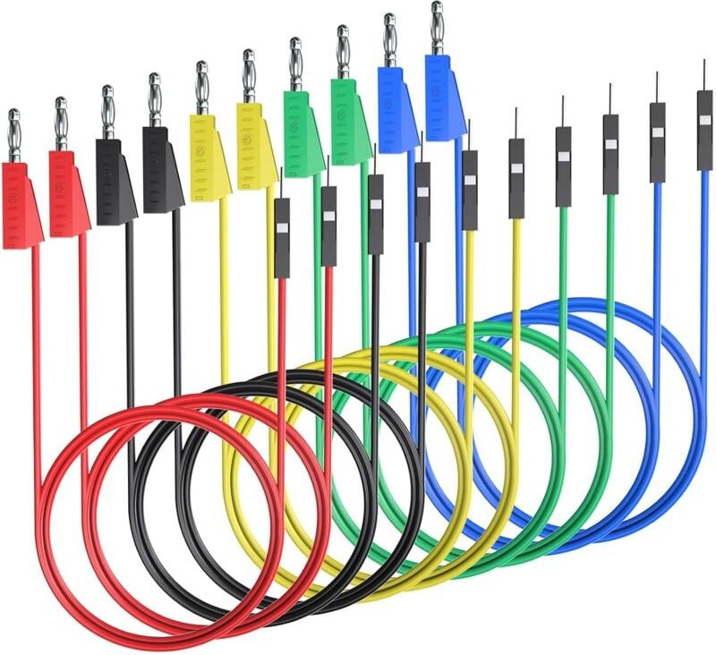 Thumbnail - Dolaso - Stapelbarer Bananenstecker auf Steckbrett-Stecker-Überbrückungsdrähte, weiche, flexible Silikon-Messleitungen f...