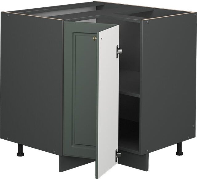 Vicco - Eckunterschrank Fame-Line, Grün-Gold Landhaus, 80.5 cm, ap Eiche