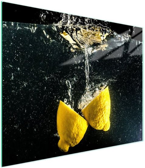 Glasschneidebrett 52x30 Zitrone