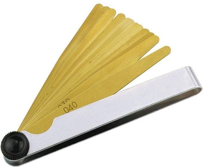 Fühlerlehre Blattstärke 0,05-1,0 mm Messing Länge 100 mm Blattanzahl 20 St.