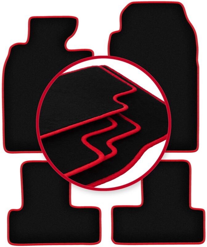 CARLUX-RED Auto-Fußmatten für: Mini Cooper R53 Fließheck (2001-2006)