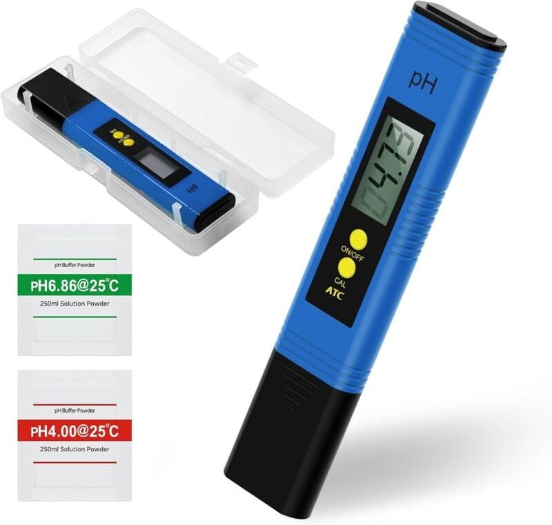 Digitales pH-Meter für Wasserteststift, hohe Präzision, 0,01 pH, Messbereich 0–14, automatische Kalibrierung, LCD-Displa...