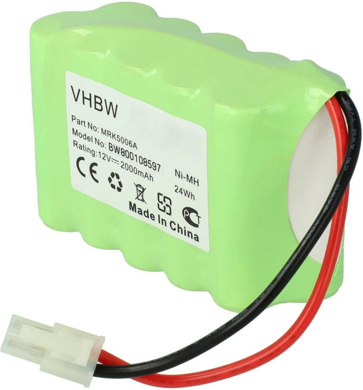 Vhbw - NiMH Akku 2000mAh (12V) kompatibel mit den Signalgeber von Robomow Rasenmäh-Roboter RL2000, RL555, RM200, RM400 E...