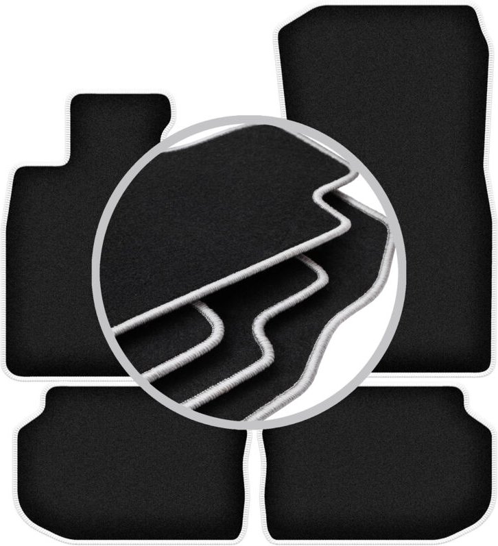 CARLUX-SILVER Autofußmatten für: BMW 5 F10 xDrive Limousine (2010-2013)
