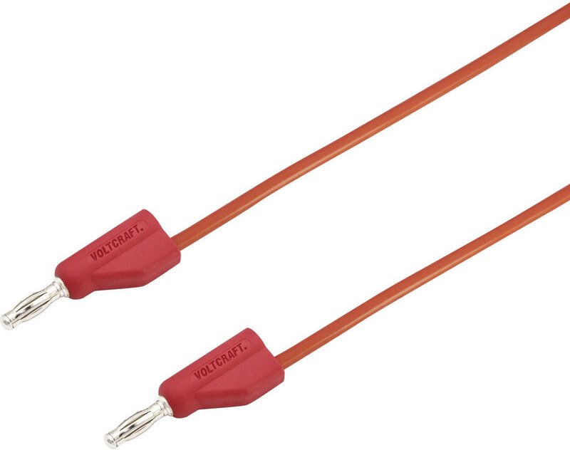 VOLTCRAFT MSB-300 Messleitung Lamellenstecker 4 mm Lamellenstecker 4 mm 25.00 cm Rot 1 St.