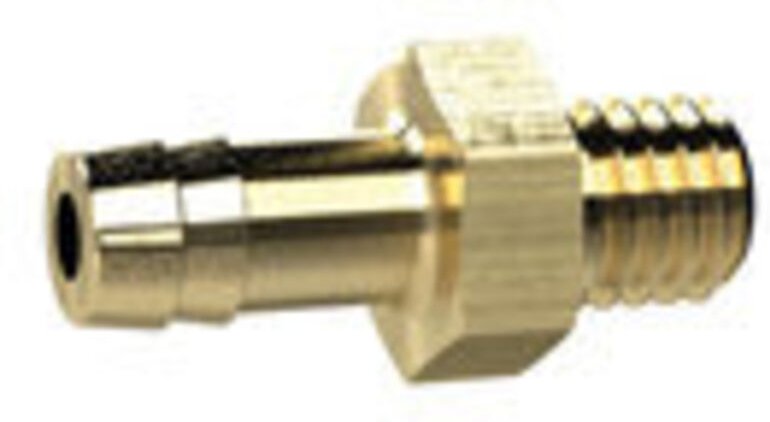 Einschraubschlauchtülle, M8x0,75, für Schl. lw 6 mm, sw 12, ms - Riegler