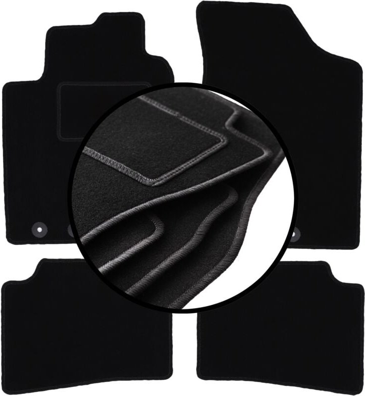 Komplettset Veloursmatten für: Kia Cee`d I Fließheck, SW, Kombi, Coupé (2006-2012)