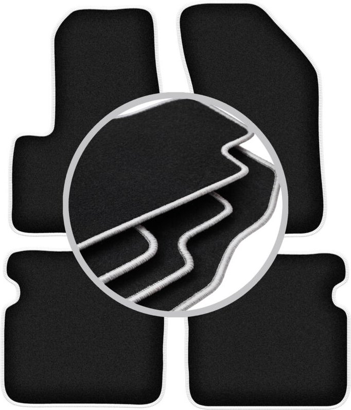 CARLUX-SILVER Autofußmatten für: Dodge Avenger Limousine (2007-2015)