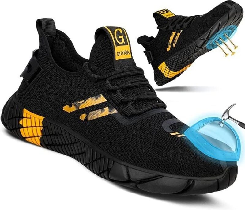 Thumbnail - Leichte Sicherheitsschuhe, Anti-Crash, Durchtrittschutz, Rutschfest, Stahlkappe, Wickelschuh, Sicherheitssportschuhe, Ar...