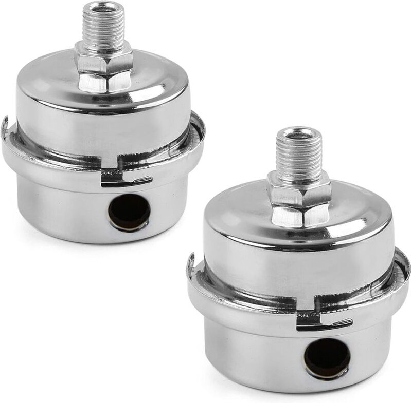 2 Stück Luftkompressor-Filterschalldämpfer, Metall-Luftfilter, Schalldämpfer-Saugfilter zur Verwendung im Luftkompressor...