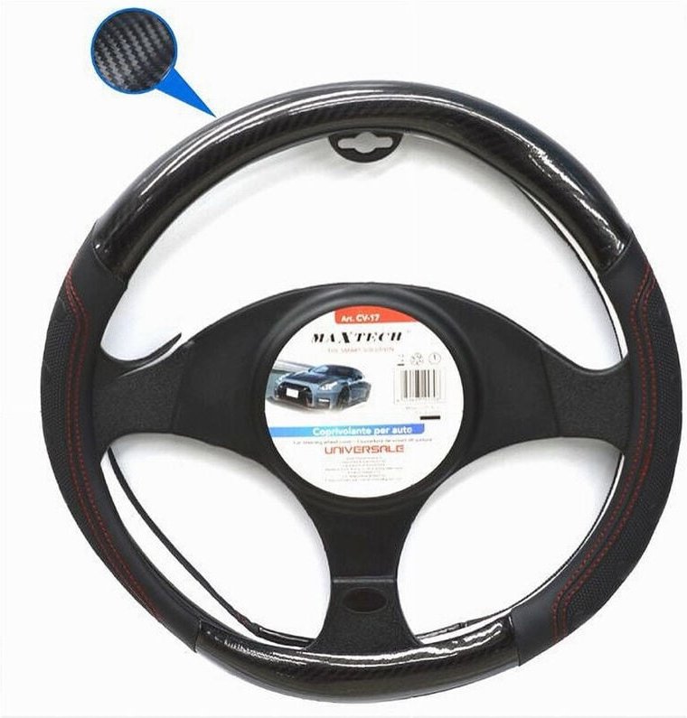 Thumbnail - Trade Shop Traesio - Trade Shop - auto-lenkradbezug rutschfeste universal-lenkradbezug 38CM schwarz rot CV-17 -