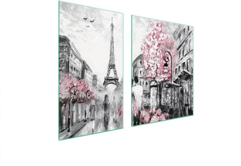 Glasplatte und Schneidebrett 100x52 PARIS