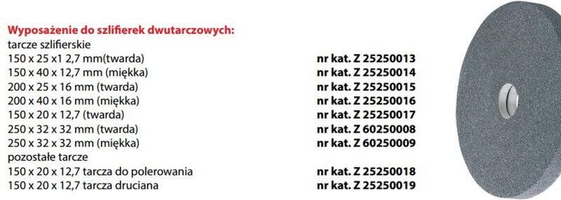 Tarcza szlifierska 200x25x16 twarda