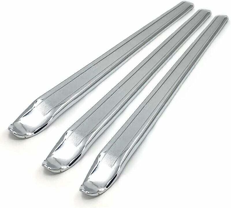 3-teiliges Fahrrad-Motorrad-Reifenhebel-Handwerkzeug-Set, 30 cm Metall-Reifenhebel - Silber