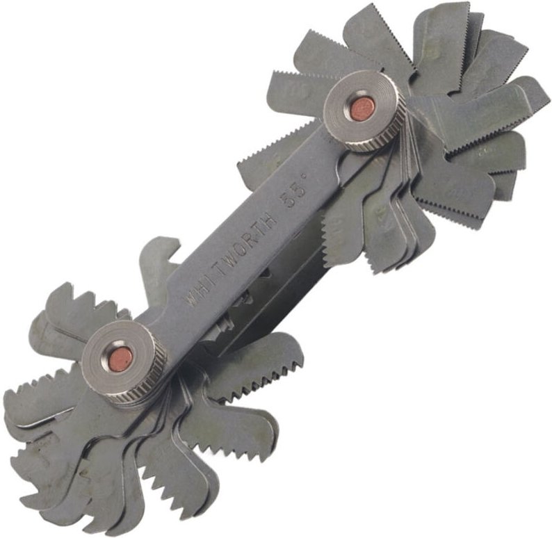 52-teiliges Edelstahl-Gewindelehrdorn, 60- und 55-Grad-Schraubensteigungs-Messwerkzeug (metrisch und Zoll) - Eosnow