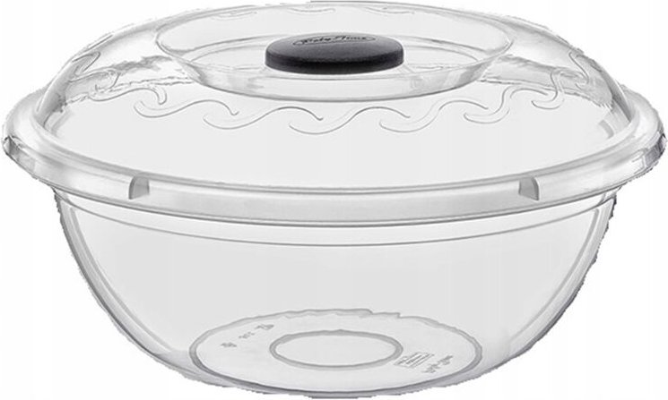 5,0 l Kunststoffschüssel mit Deckel, rund, transparent, tief, massiv, BPA-frei