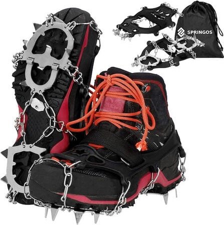 Stahlrutschfeste Überzieher für Wanderschuhe, Größe 36-40.