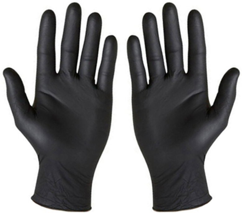 Nitrilhandschuhe schwarz puderfrei - grösse m