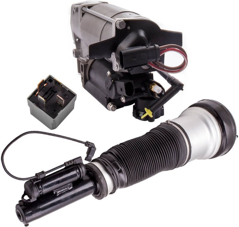 BFO - Vorne Federbein + Kompressor for Mercedes s Klasse W220 2113200304 2203202438 2PCS Vorne Luftfederung Shock + Luft...