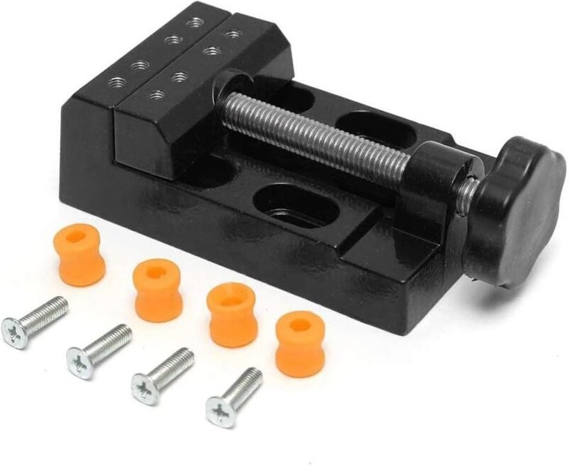 Dolaso - Universal-Mini-Bohrmaschine, Schraubstock, Tischbank-Schraubstock für Schmuck, Nussbaum, Kernuhren-Reparatur, z...