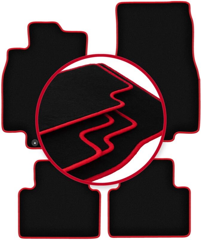 CARLUX-RED Autofußmatten für: Mercedes A-Klasse W169 Fließheck (2004-2012)