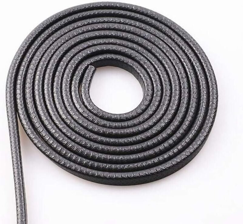 10 m Autotürschutz, U-förmiger Federstahl innen, kein Kleben nötig, Autotür-Gummischutz (schwarz)