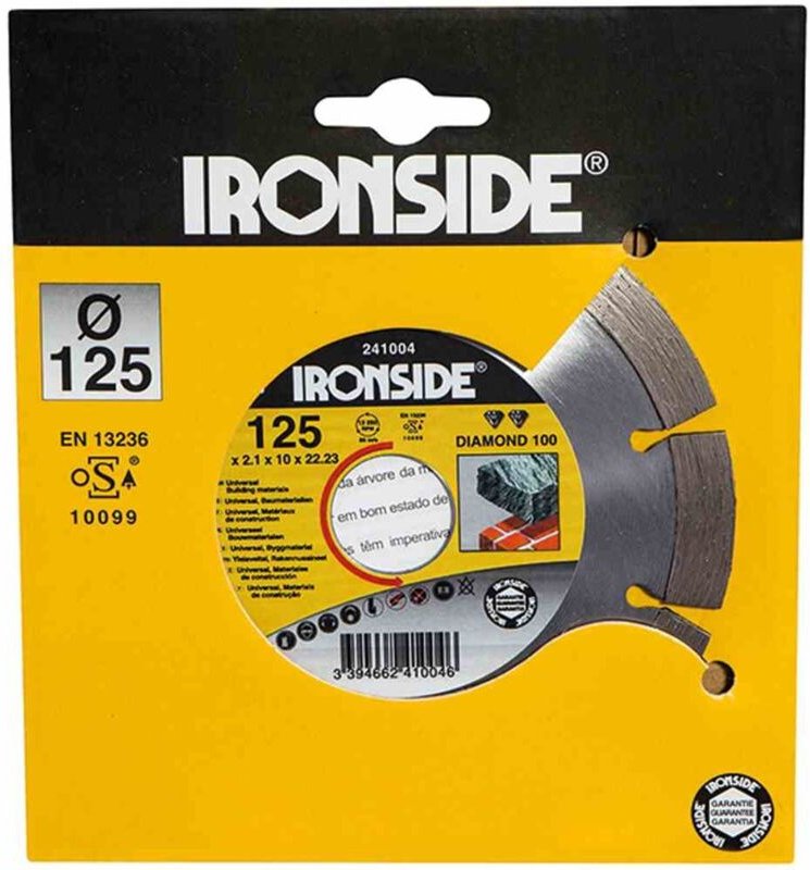 Diamant-Scheibe 125 mm 2/7 mm Diamond 100, segmentiert