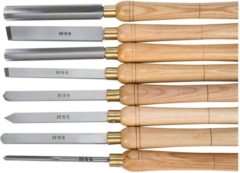 Drechselmesser Set 8-teilig Drechseleisen für Drechselbank - Holzstar