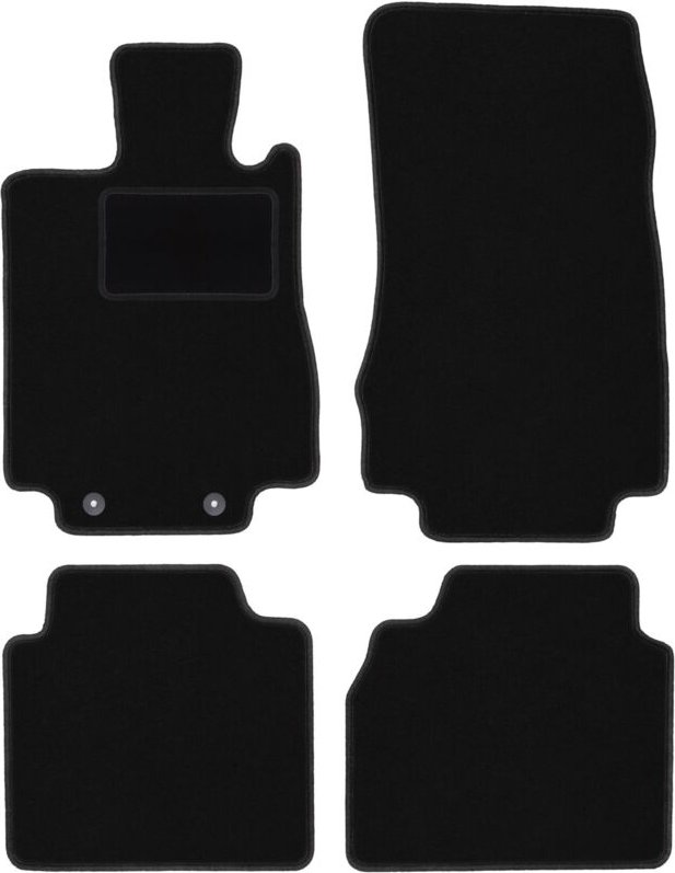 Schwarze Veloursmatten für: Mercedes S W220 lang (1998-2005)