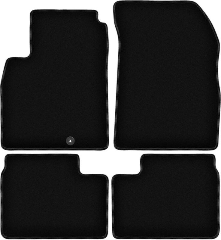 BASIC schwarze Veloursmatten für: Nissan Micra K13 Fließheck (2010-2016)