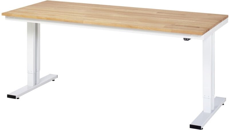 Werktisch adlatus 300 elektrisch höhenverstellbar Buche-Massiv-Platte 2000 mm x 800 mm - RAU