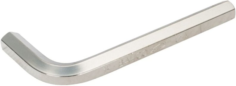 Metrischer Sechskant-Winkelschraubendreher, vernickelt, 14 x 154 mm - Bahco