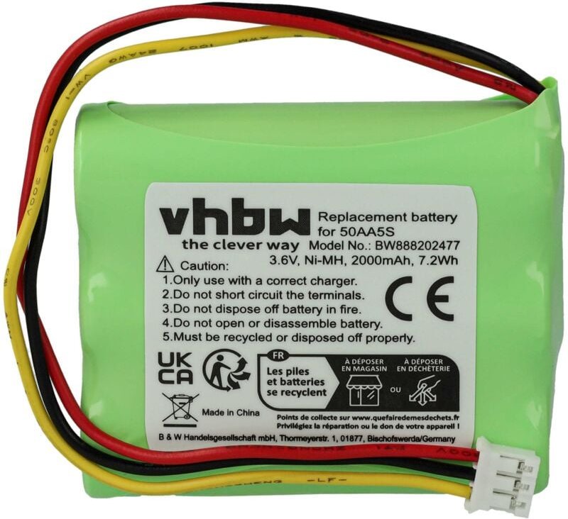 Vhbw - Akku Ersatz für tonies 50AA5S für Hörspielbox (2000 mAh, 3,6 v, NiMH)