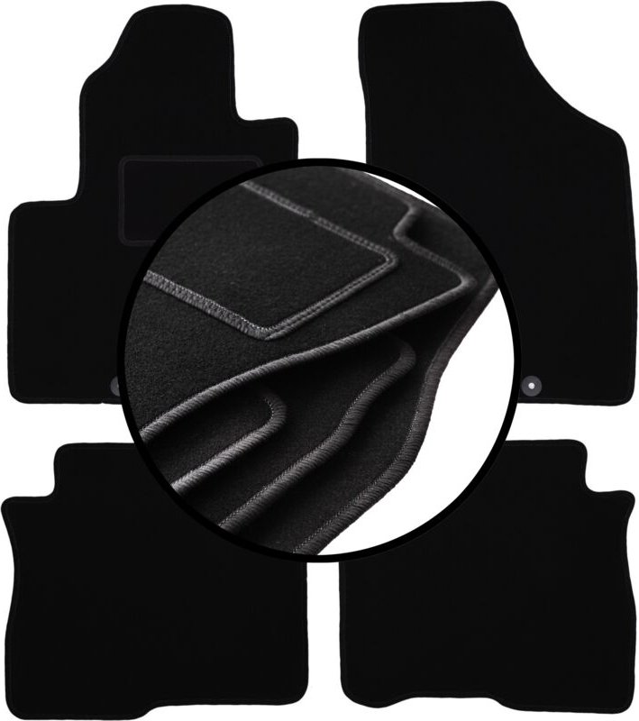 Komplettset Veloursmatten für: Hyundai SantaFe II SUV (2006-2012)