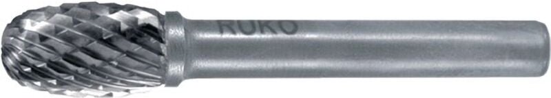 Thumbnail - Hartmetall-Frässtift tre ø 10 mm Kopflänge 16 mm Schaft-Ø 6 mm Verzahnung kvz 4 - 116213 - Ruko