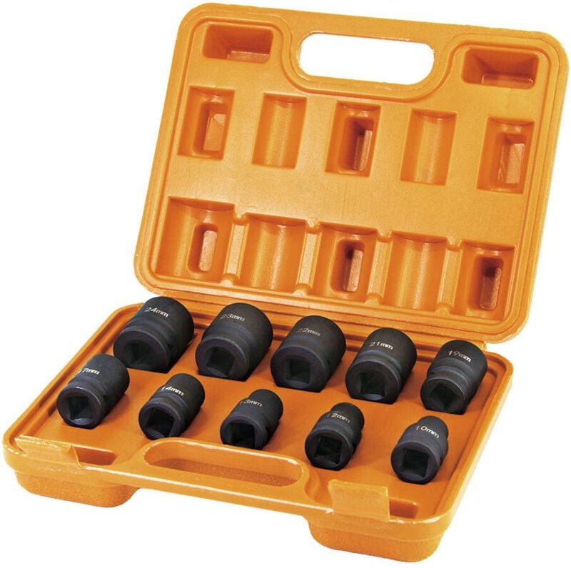 Steckschlüsseleinsätze de impact 1 / 2", Satz 10 Stück