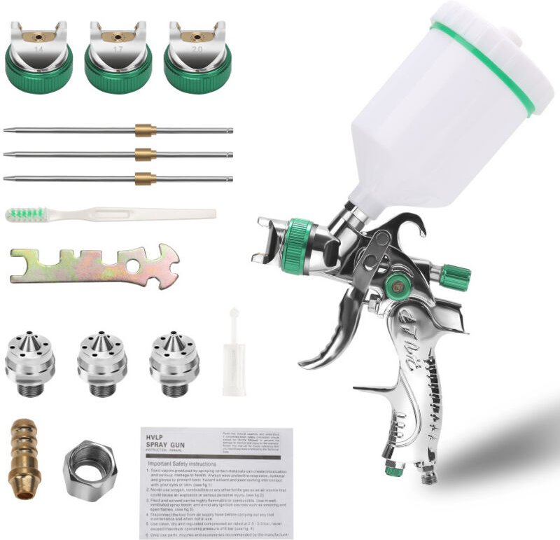 Tolletour - hvlp Lackierpistole 600ml Profi Spritzpistole Sprühpistole auf autos. schiffe und möbel 2 Stück