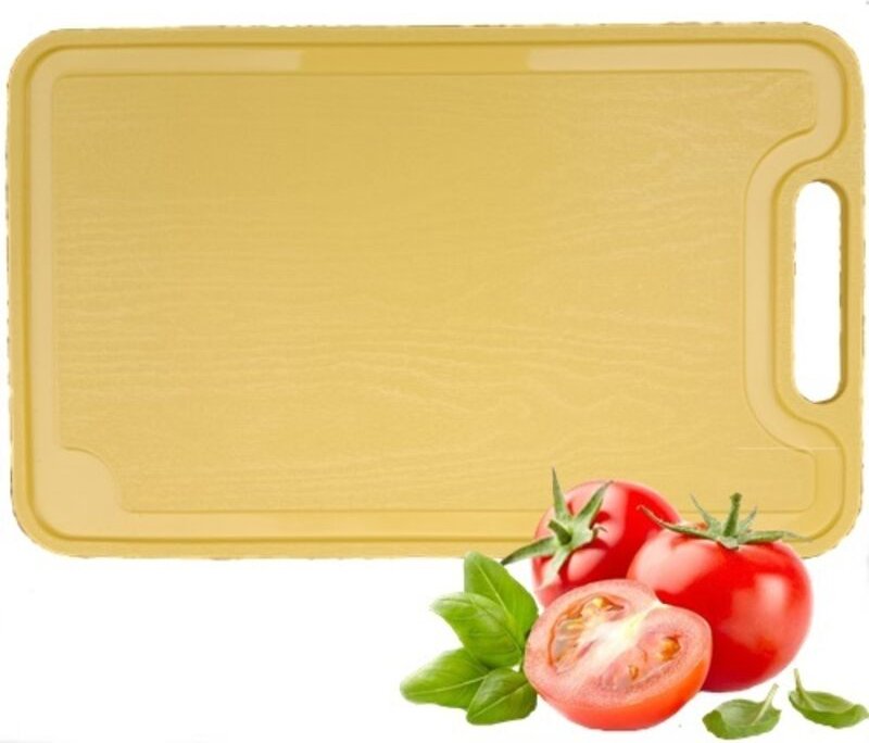 Küchenschneidebrett aus Kunststoff XL GELB 38x24cm ZERTIFIZIERTES POLNISCHES PRODUKT