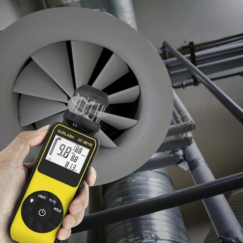 Wind Cup Digital-Anemometer, Tragbares Außen-Anemometer zur Messung der maximalen/durchschnittlichen Windgeschwindigkeit...