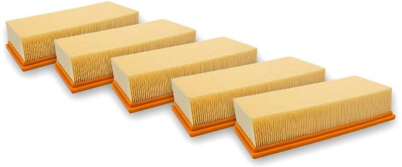 5x Flachfaltenfilter kompatibel mit Kärcher ivc 60/30 Ap m Z22, 60/30 Ap, 60/24-2 Ap Staubsauger - Filterelement - Vhbw