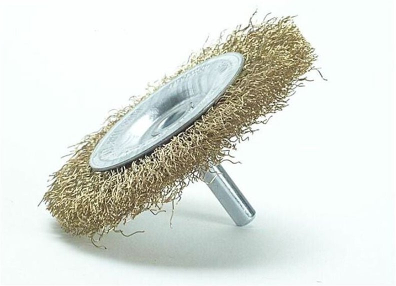 Lessmann Rundbürste Messingdraht ø 75 mm Schaft 6 mm